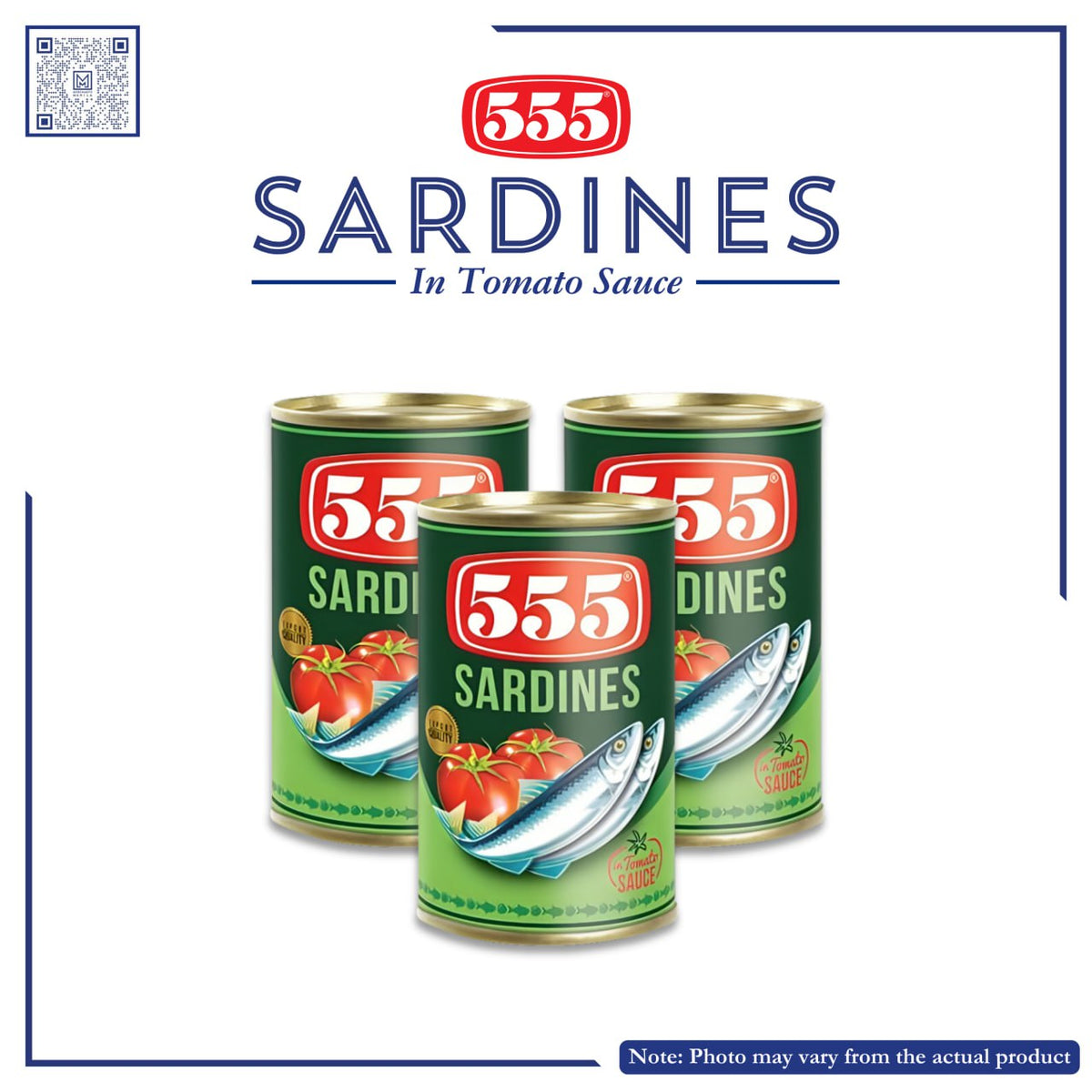 555 SARDINES IN TOMATO SAUCE 425G