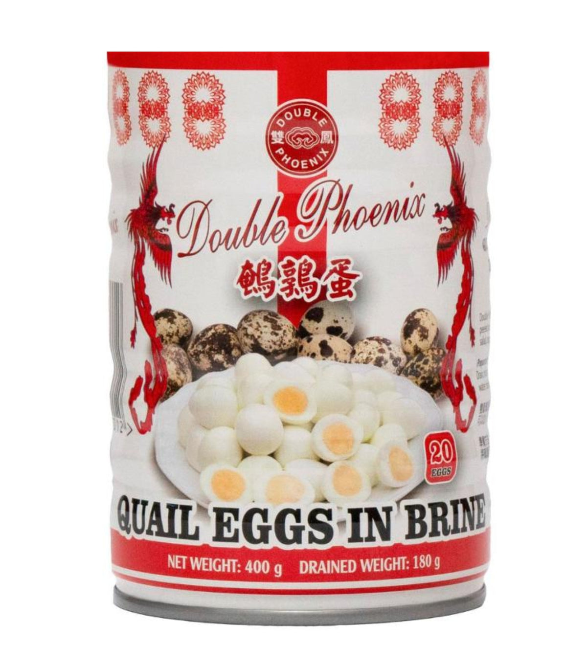 DOUBLE PHOENIX QUAIL EGGS IN BRINE 180g