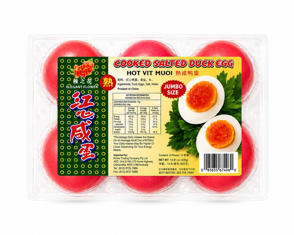 SALTED DUCK EGGS COOKED 6 EGGS(TRAY)