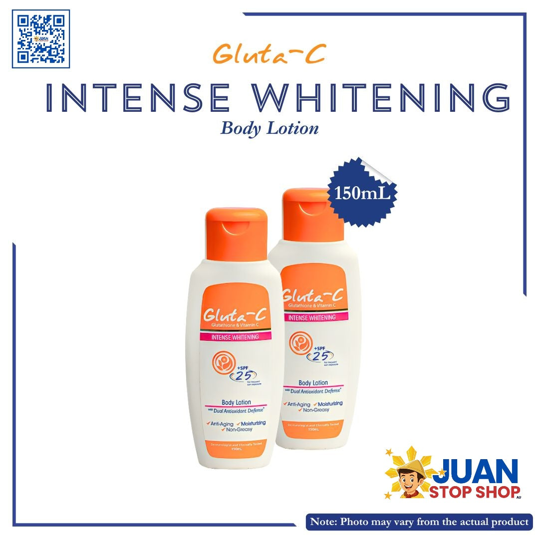 GLUTA-C INTENSE WHITENING BODY LOTION WITH GLUTATHIONE VITAMIN C SPF25 150ML