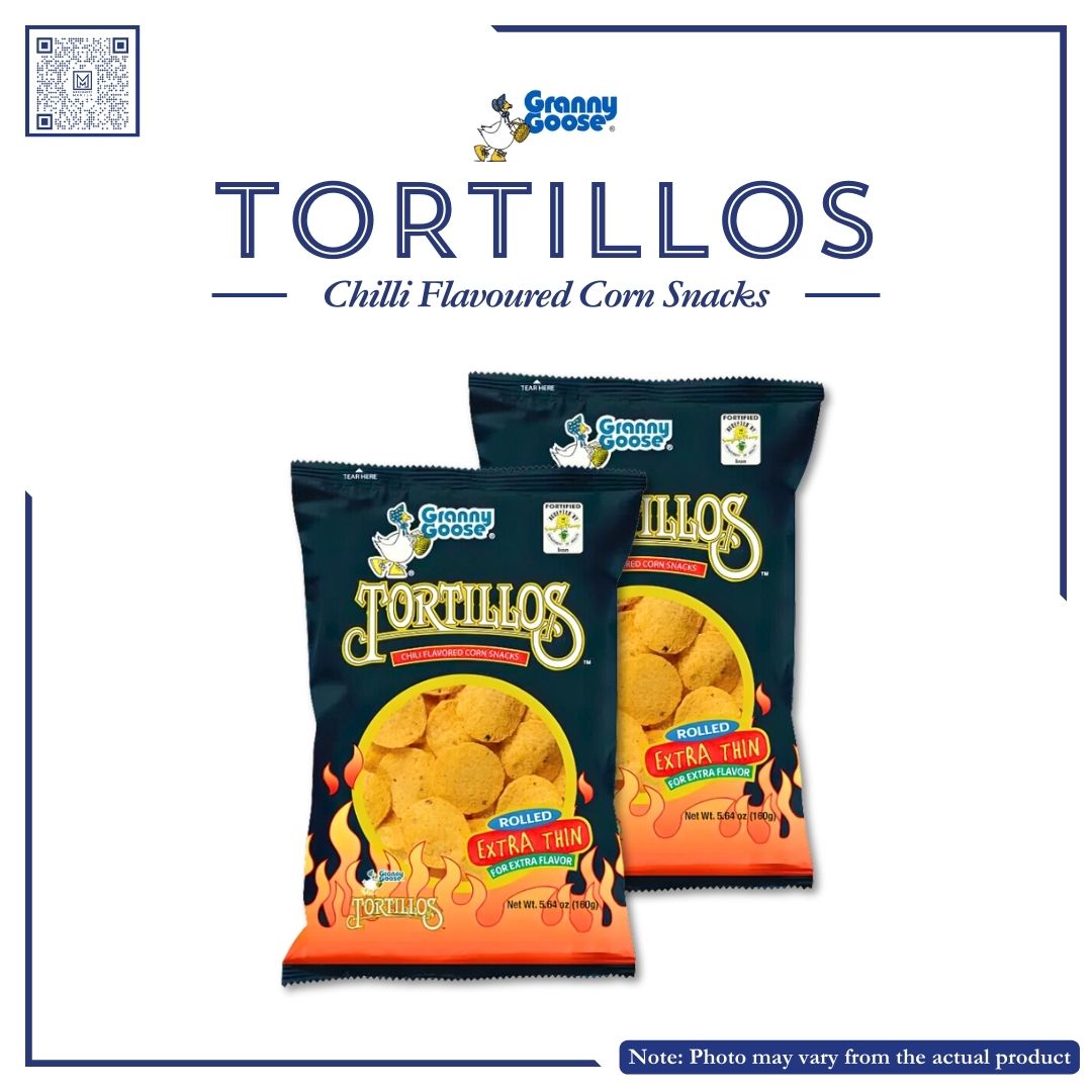 GRANNY GOOSE TORTILLOS CHILI FLAVORED 160g (BIG BAGS)