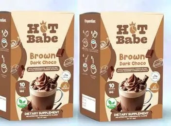 HOT BABE BROWN DARK CHOCO PER 180G PACK (10X18G SACHETS)