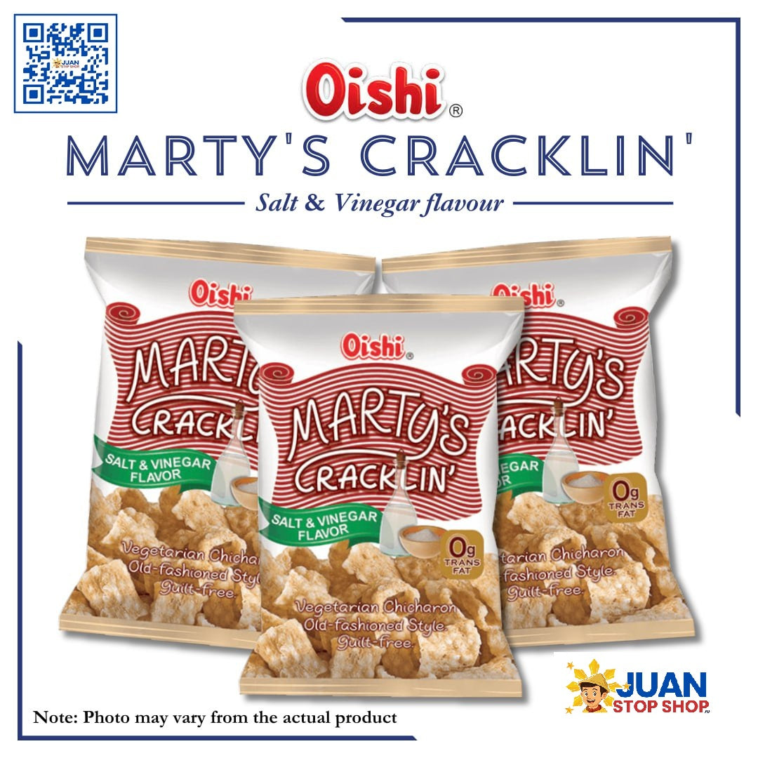OISHI MARTY'S CRACKLING SALT AND VINEGAR FLAVOR 90G
