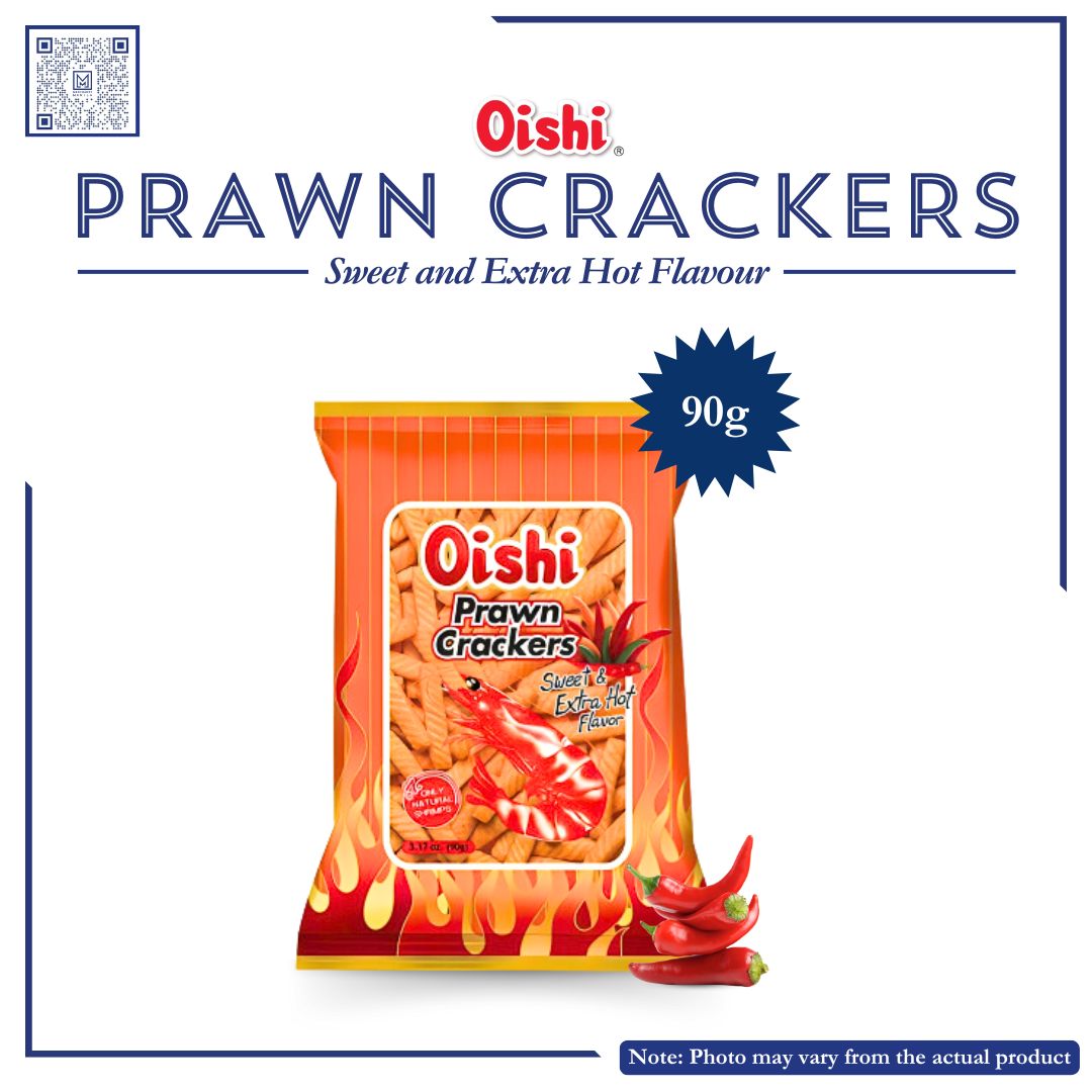 OISHI PRAWN CRACKERS SWEET & SPICY (BIG BAGS) 90G