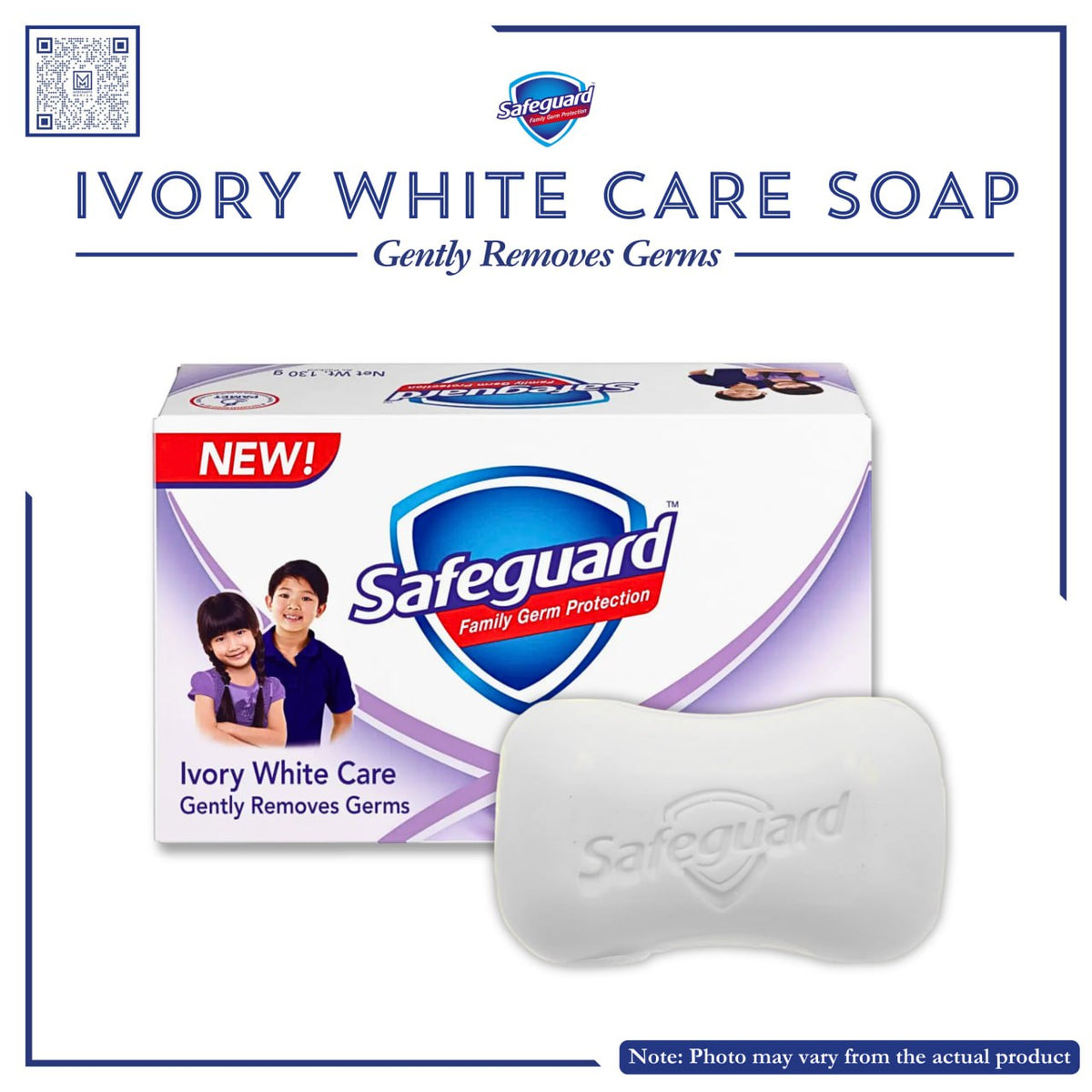SAFEGUARD BATH SOAP IVORY WHITE (PURPLE) 125G