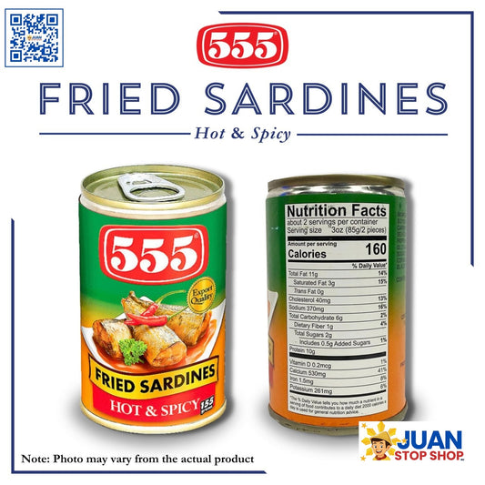 555 FRIED SARDINES IN HOT & SPICY 155G