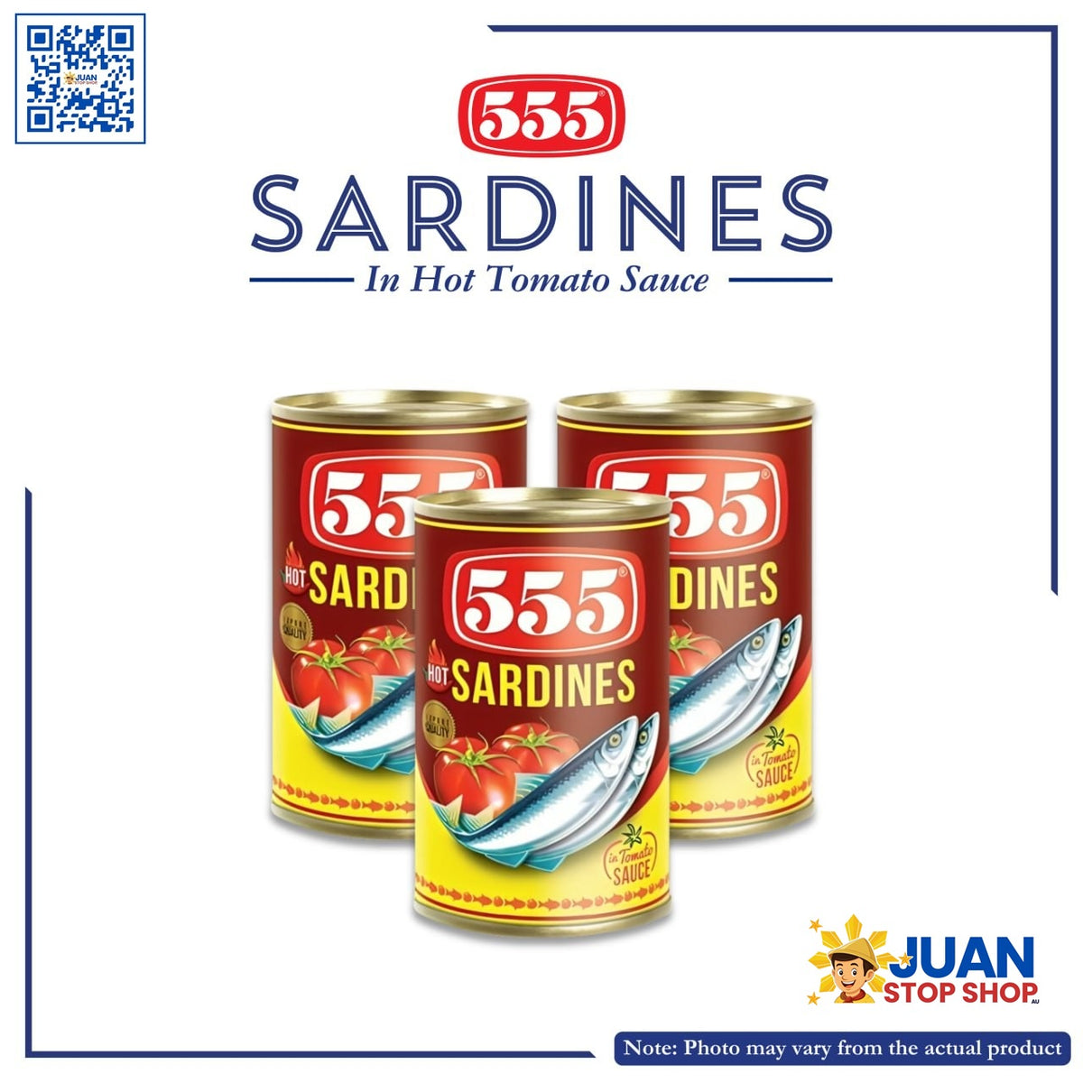 555 SARDINES IN TOMATO SAUCE W /CHILLI (BIG CANS) 425G
