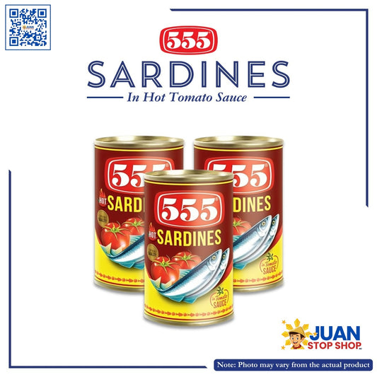 555 SARDINES IN TOMATO SAUCE W /CHILLI (BIG CANS) 425G