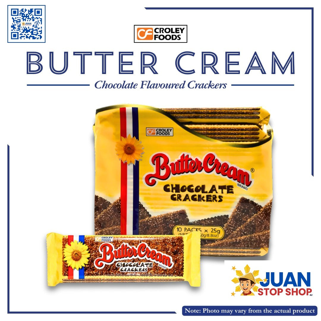 BUTTER CREAM CRACKERS CHOCOLATE 10X25G