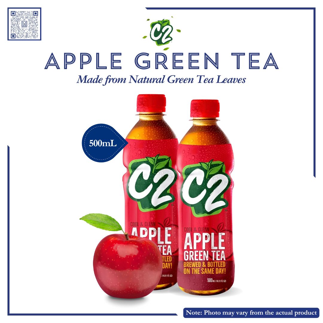 C2 GREEN TEA APPLE 455ml