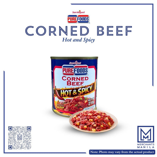 CORNED BEEF HOT&SPICY PUREFOODS 210G