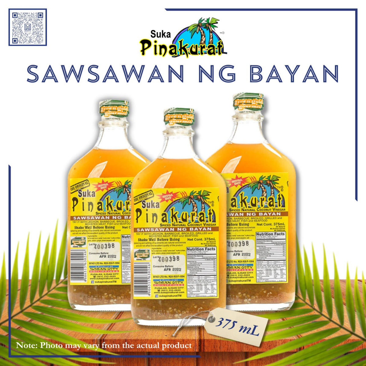 ILIGAN PINAKURAT (SPICED COCONUT VINEGAR ) 250ML