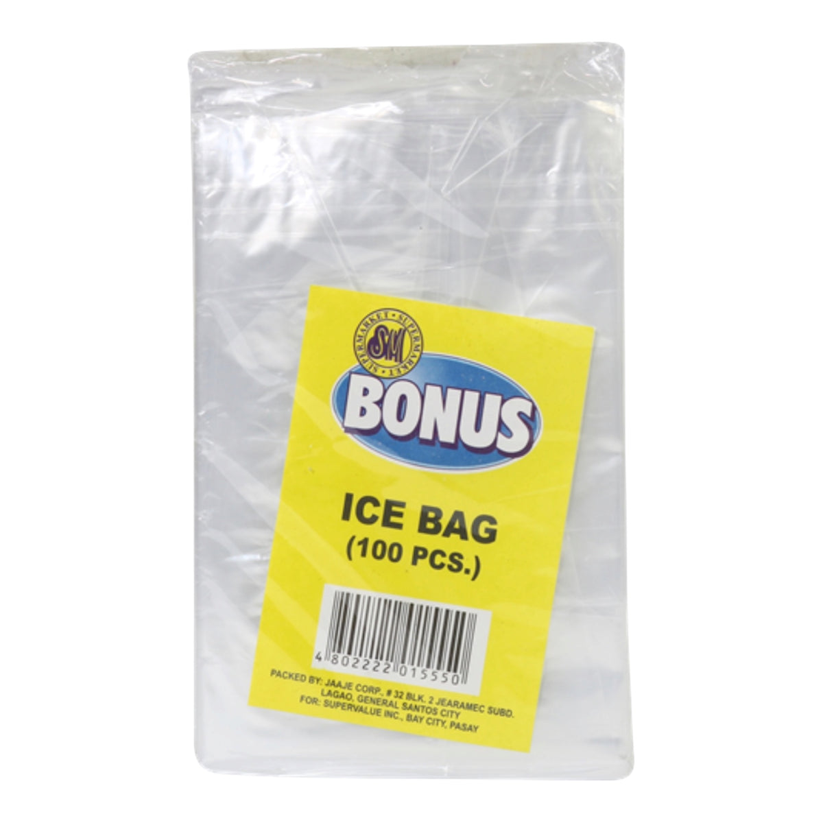 SM BONUS ICE PLASTIC BAGS