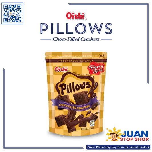 OISHI PILLOWS CHOCO-FILLED CRACKERS 150g