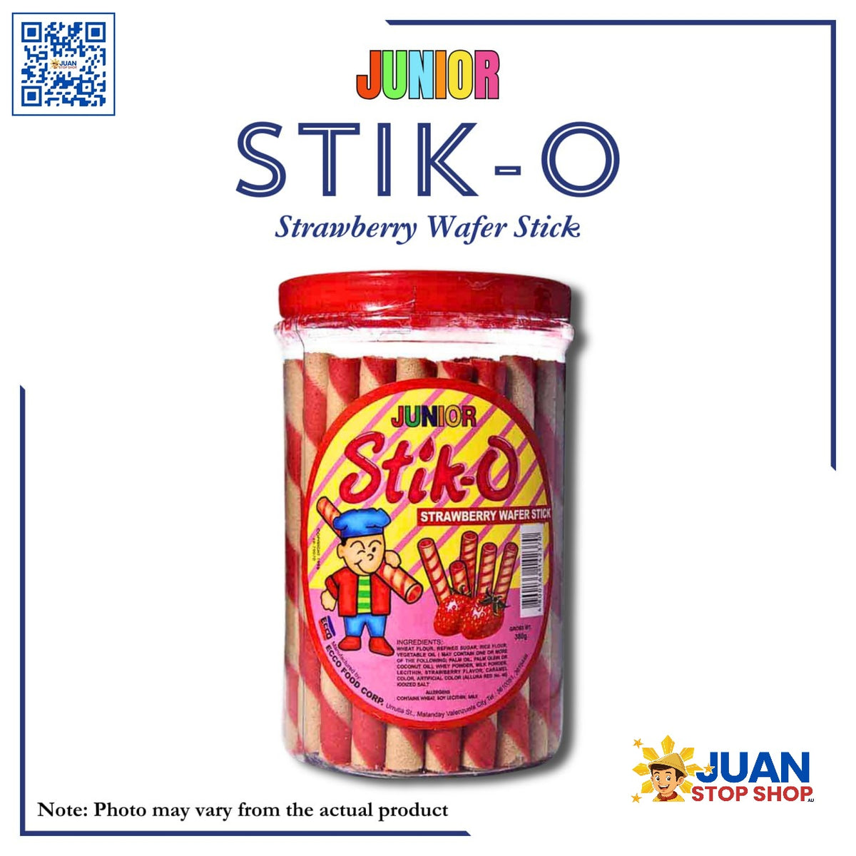 STIK-O WAFER STICK STRAWBERRY 380G