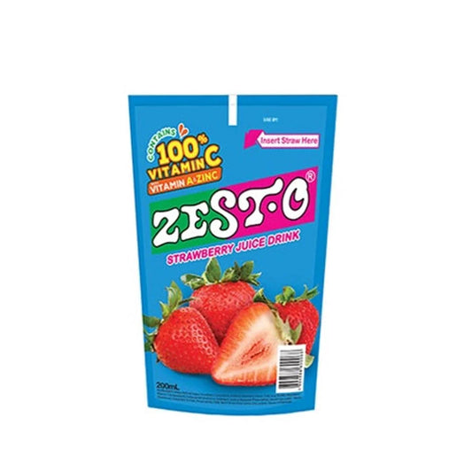 ZESTO BIG STRAWBERRY JUICE TETRA PACK 200ML BY PIECE